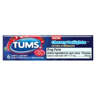 TUMS Chewy Delights Cherry   6 count