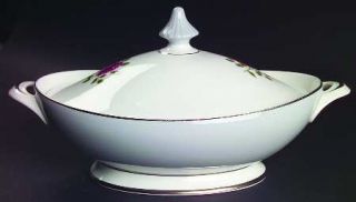 Royal Doulton Chateau Rose Oval Covered Vegetable, Fine China Dinnerware   Pink