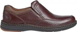 Mens Dunham REVchase   Dark Brown Full Grain Leather Slip on Shoes
