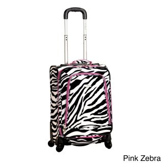 Rockland Zebra 20 inch Expandable Carry on Spinner Upright (Heavy duty 600 denier EVA  molded high count fabricInterior dimensions 19.5 inches high x 9 inches wide x 13.5 inches longExterior dimensions 20 inches high x 9.5 inches wide x 14 inches long W