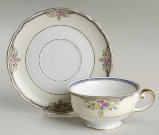 Paul Muller Minto, The (Rim) Footed Cup & Saucer Set, Fine China Dinnerware   Fl