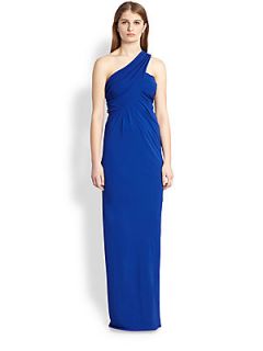 Cut25 by Yigal Azrouel One Shoulder Stretch Jersey Gown   Royal Blue