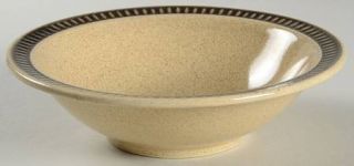 Japan China Sandalwood Rim Cereal Bowl, Fine China Dinnerware   Ribbed Brown Bor
