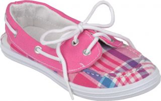 Childrens Journee Collection Topstitched Plaid Lace up Shoes   Pink Casual Shoe