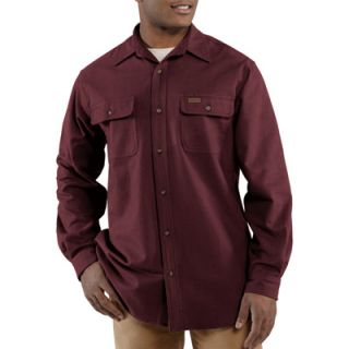 Carhartt Chamois Long Sleeve Shirt   Port, 3XL, Model# 100080