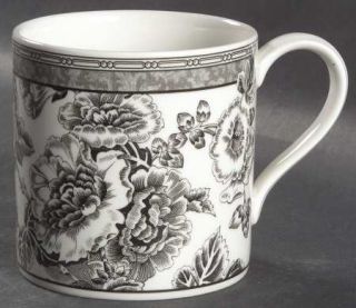 Wedgwood Fleur Damask Mug, Fine China Dinnerware   Earthenware, Black Floral Dec