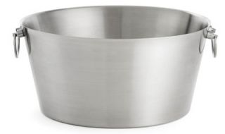 Tablecraft Round Beverage Tub, Double Wall, 19 x 9 in, Satin Finish, Stainless Steel
