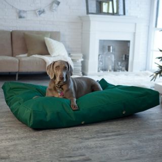 Snoozer Waterproof Rectangle Pillow Dog Bed Black   77030, Large