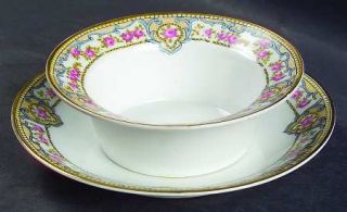 Noritake Portland Ramekin and Saucer Set, Fine China Dinnerware   Blue Scrolls,P