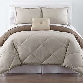 JCP Home Collection jcp home Cotton Classics Reversible Comforter, Khaki/taupe