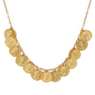 Bronze Coin Necklace   Gold