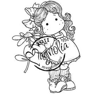 Sweet Crazy Love Cling Stamp tilda With Daisy