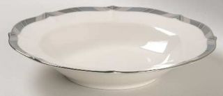 Noritake Midnight Majesty Rim Soup Bowl, Fine China Dinnerware   Gray Geometric