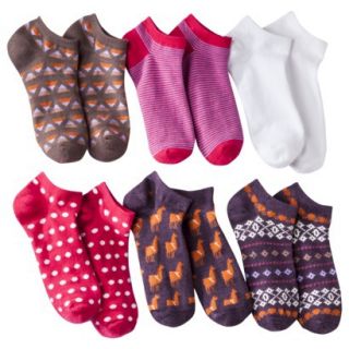 Xhilaration Juniors 6 Pack Low Cut Socks   One Size Fits Most Multicolor