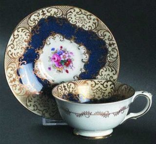 Crown Staffordshire A13990 Footed Cup & Saucer Set, Fine China Dinnerware   Coba