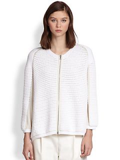 3.1 Phillip Lim Chunky Knit Front Cardigan   White Ivory