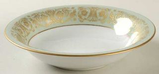 Noritake Viscount Coupe Soup Bowl, Fine China Dinnerware   Gold Flowers & Circul