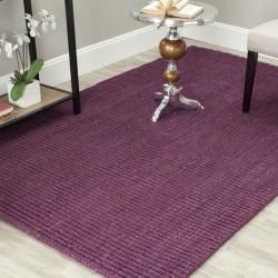 Hand woven Weaves Purple Fine Sisal Rug (9 X 12)