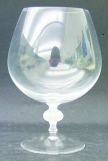 Sasaki Isabelle Brandy Glass   Frosted Ball On Clear Stem,Clear Bowl