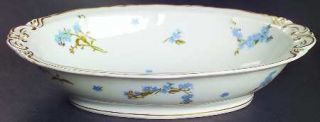 Haviland Montmery (Forget Me Nots) 10 Oval Vegetable Bowl, Fine China Dinnerwar