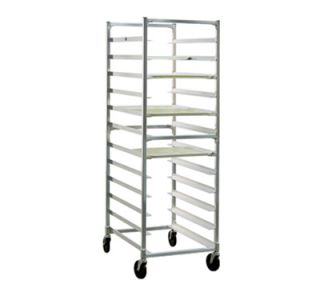 New Age Mobile Full Height Tray Rack w/ Open Sides & (24)15x20 in Tray Capacity Aluminum