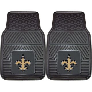 Fanmats New Orleans Saints 2 piece Vinyl Car Mats (100 percent vinylDimensions 27 inches high x 18 inches wideType of car Universal)