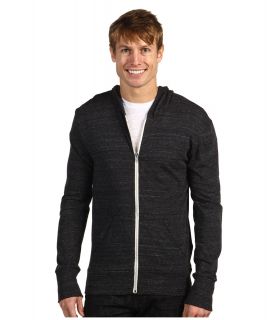 Alternative Apparel L/S Zip Hoodie Mens Sweatshirt (Black)
