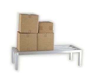 New Age 1 Tier Square Bar Dunnage Rack w/ 2000 lb Capacity, 12x24x54 in, Welded Aluminum