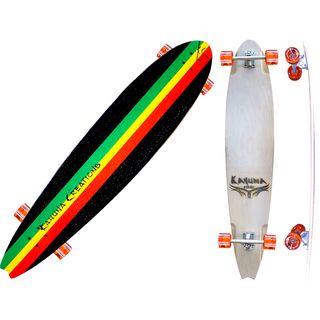 Kahuna Creations Beach Board Rasta 44 inch Longboard (Rasta (red, yellow, green, black, white)Dimensions 44 inches long x 10 inches wide x 4 inches deepWeight 8.5 pounds )