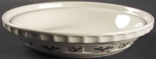 Longaberger Holly Pie/Baking Plate, Fine China Dinnerware   Woven Traditions,Hol