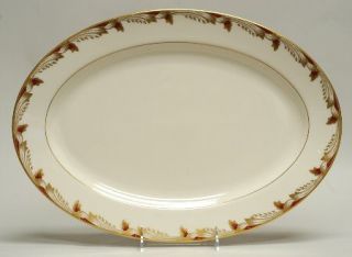 Lenox China Essex Maroon (Smooth) 16 Oval Serving Platter, Fine China Dinnerwar