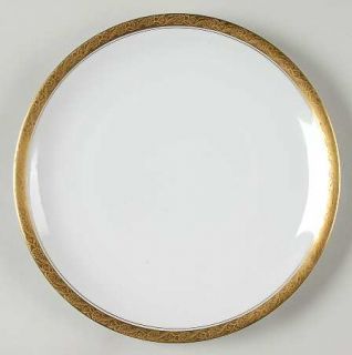 KPM 404 Dinner Plate, Fine China Dinnerware   Gold Encrusted Floral Band,Pin Lin