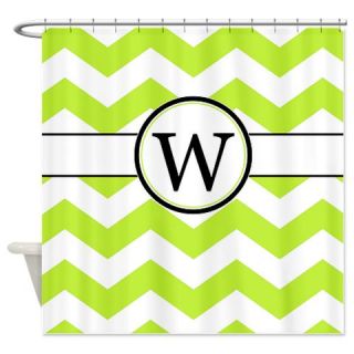  Chevron Monogram W Shower Curtain  Use code FREECART at Checkout