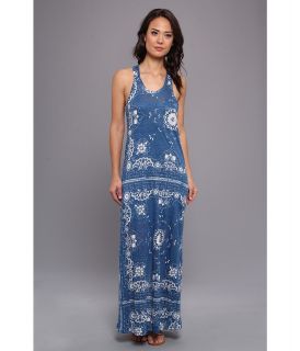 Alternative Apparel La Brea Printed Maxi Dress Womens Dress (Blue)