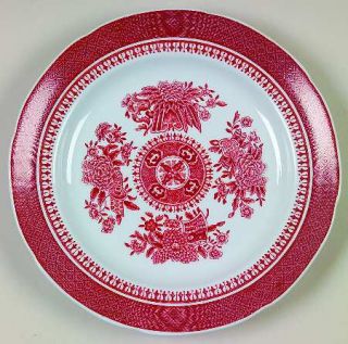 Spode Fitzhugh Red Bread & Butter Plate, Fine China Dinnerware   Red Band,Flower
