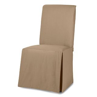Sure Fit Cotton Duck Dining Chair Slipcover   Long, Sage