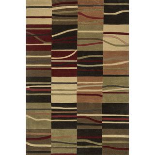Contemporary Hand tufted Chalice Multi Geometric Rug (5 X 76)