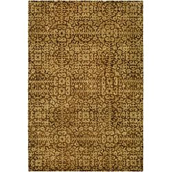 Handmade Majestic Beige Wool Area Rug (76 X 96) (GoldPattern FloralTip We recommend the use of a non skid pad to keep the rug in place on smooth surfaces.All rug sizes are approximate. Due to the difference of monitor colors, some rug colors may vary sl