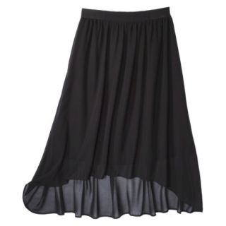 Merona Womens Chiffon Feminine Skirt   Black   XL