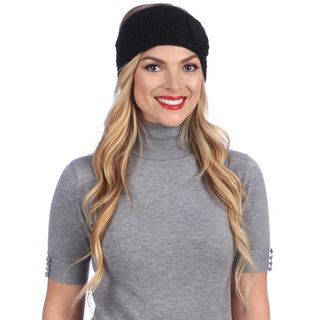 Womens Black Cold Weather Head Wrap (100 percent acrylicCare Machine Wash)