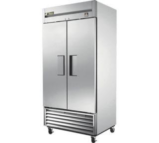 True 40 Reach In Refrigerator   2 Solid Doors, All Stainless