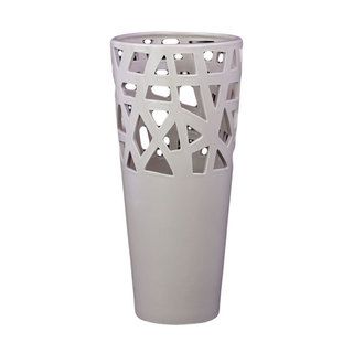 Khaki Contemporary Ceramic Vase (15.75 inches high x 7.29 inches in diameterFor decorative purposes onlyDoes not hold water CeramicSize 15.75 inches high x 7.29 inches in diameterFor decorative purposes onlyDoes not hold water)