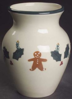 Hartstone Gingerbread 8 Vase, Fine China Dinnerware   Gingerbread Men & Leaves
