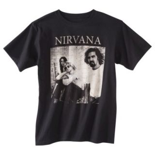 Mens Nirvana Graphic Tee   Black XL