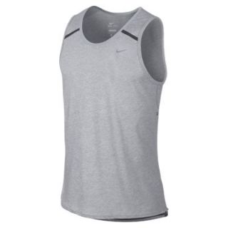 Nike Dri FIT Touch Tailwind Mens Running Singlet   Wolf Grey