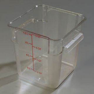 Carlisle 8 qt Square Food Storage Container   Clear