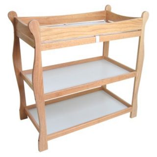 Natural Finish Sleigh Style Changing Table