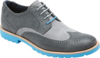 Mens Rockport Ledge Hill Wingtip   Dark Shadow/Swed Blue Leather Wing Tips