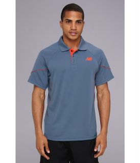 New Balance Baseline Polo Mens Short Sleeve Pullover (Blue)