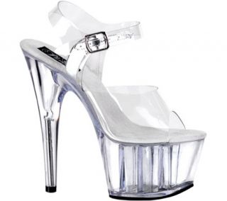 Womens Pleaser Adore 708   Clear/Clear Dress Shoes